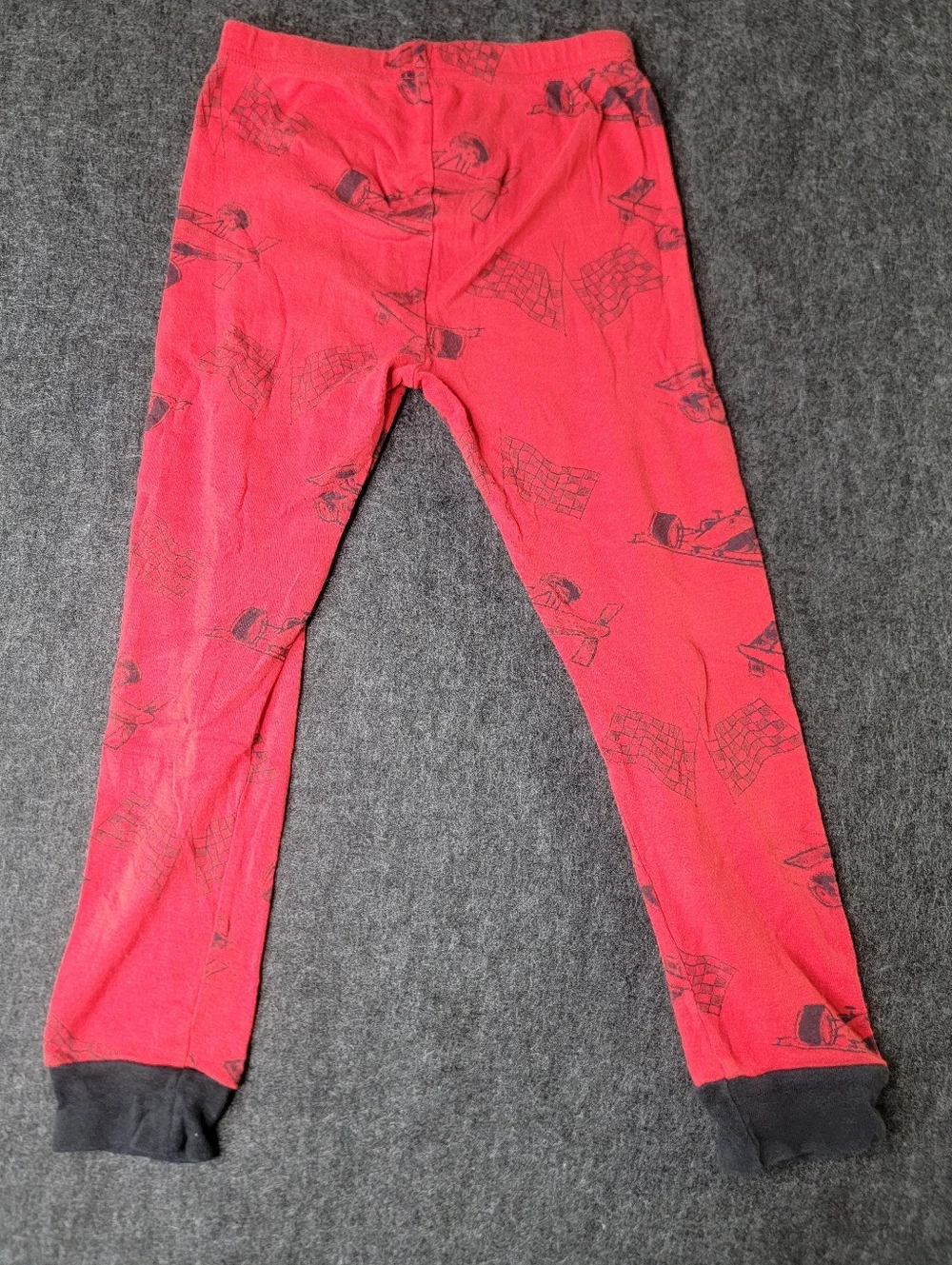 Carter's Little Kid's Red Black Race Car 100% Cotton Pajama Set Size 7 Boy's